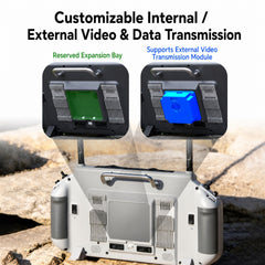 ROBOSN QE3 Drone Robot Remote Controller 10.1 Inch HD Display with Built-in and External Video Data Link Module
